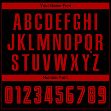 Load image into Gallery viewer, Custom Black Red Sublimation Soccer Uniform Jersey
