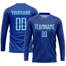 Load image into Gallery viewer, Custom Royal Light Blue Sublimation Soccer Uniform Jersey
