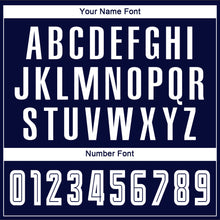 Load image into Gallery viewer, Custom Red White-Navy Sublimation Fade Fashion Soccer Uniform Jersey
