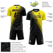 Load image into Gallery viewer, Custom Gold Black-Old Gold Sublimation Soccer Uniform Jersey
