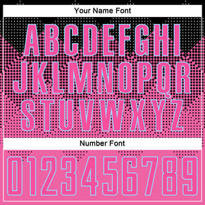 Custom Pink Black-LIght Blue Gradient Square Shape Sublimation Soccer Uniform Jersey