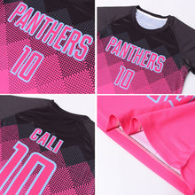 Load image into Gallery viewer, Custom Pink Pink-Black Sublimation Soccer Uniform Jersey

