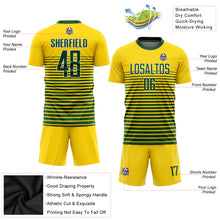 Load image into Gallery viewer, Custom Gold Green-White Sublimation Soccer Uniform Jersey

