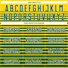 Load image into Gallery viewer, Custom Gold Green-White Sublimation Soccer Uniform Jersey
