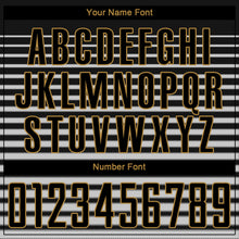 Load image into Gallery viewer, Custom Black Black-Old Gold Sublimation Soccer Uniform Jersey
