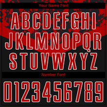 Load image into Gallery viewer, Custom Black Red-White Sublimation Soccer Uniform Jersey
