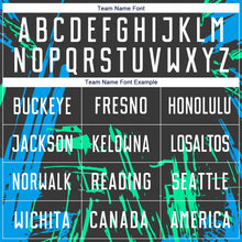 Load image into Gallery viewer, Custom Black White-Light Blue Sublimation Soccer Uniform Jersey
