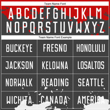 Load image into Gallery viewer, Custom Black White-Red Sublimation Soccer Uniform Jersey
