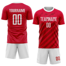 Load image into Gallery viewer, Custom Red White Sublimation Soccer Uniform Jersey
