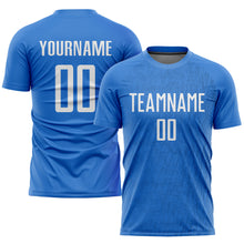 Load image into Gallery viewer, Custom Light Blue White Sublimation Soccer Uniform Jersey
