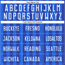 Load image into Gallery viewer, Custom Royal White Sublimation Soccer Uniform Jersey
