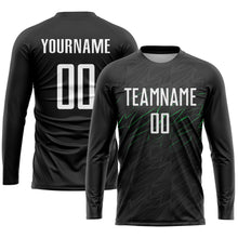 Load image into Gallery viewer, Custom Black White-Neon Green Sublimation Soccer Uniform Jersey
