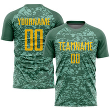 Load image into Gallery viewer, Custom Olive Gold Sublimation Salute To Service Soccer Uniform Jersey
