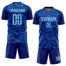 Load image into Gallery viewer, Custom Royal Light Blue Sublimation Soccer Uniform Jersey
