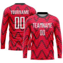 Load image into Gallery viewer, Custom Red White-Black Sublimation Soccer Uniform Jersey
