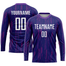 Load image into Gallery viewer, Custom Purple White Sublimation Soccer Uniform Jersey
