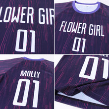 Load image into Gallery viewer, Custom Purple White Sublimation Soccer Uniform Jersey
