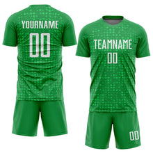 Load image into Gallery viewer, Custom Kelly Green White Sublimation Soccer Uniform Jersey
