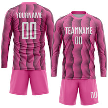 Load image into Gallery viewer, Custom Pink White Sublimation Soccer Uniform Jersey
