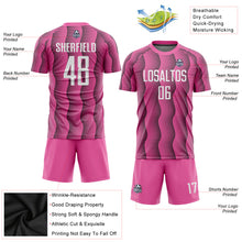 Load image into Gallery viewer, Custom Pink White Sublimation Soccer Uniform Jersey
