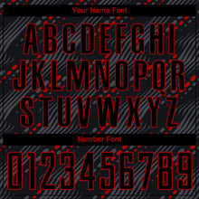 Load image into Gallery viewer, Custom Black Red Sublimation Soccer Uniform Jersey
