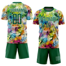 Load image into Gallery viewer, Custom Graffiti Pattern Kelly Green-White Sublimation Soccer Uniform Jersey
