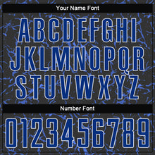 Load image into Gallery viewer, Custom Black Royal-White Sublimation Soccer Uniform Jersey
