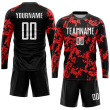Load image into Gallery viewer, Custom Red White-Black Sublimation Soccer Uniform Jersey

