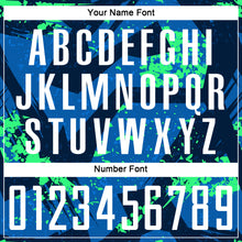 Load image into Gallery viewer, Custom Royal White-Neon Green Sublimation Soccer Uniform Jersey
