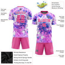 Load image into Gallery viewer, Custom Tie Dye Pink-White Sublimation Soccer Uniform Jersey
