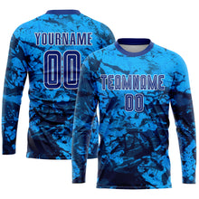 Load image into Gallery viewer, Custom Tie Dye Royal-White Sublimation Soccer Uniform Jersey
