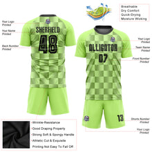 Load image into Gallery viewer, Custom Neon Green Black Third Sublimation Soccer Uniform Jersey
