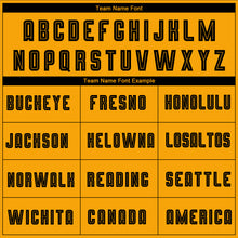 Load image into Gallery viewer, Custom Gold Black Sublimation Fade Fashion Soccer Uniform Jersey
