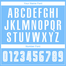 Load image into Gallery viewer, Custom Powder Blue White-Black Sublimation Fade Fashion Soccer Uniform Jersey
