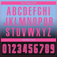 Load image into Gallery viewer, Custom Light Blue Pink-Black Sublimation Long Sleeve Fade Fashion Soccer Uniform Jersey
