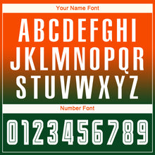 Load image into Gallery viewer, Custom Orange White-Green Sublimation Long Sleeve Fade Fashion Soccer Uniform Jersey
