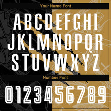 Load image into Gallery viewer, Custom Graffiti Pattern White Black-Old Gold Scratch Sublimation Soccer Uniform Jersey
