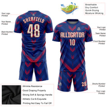 Load image into Gallery viewer, Custom Royal Cream-Red Sublimation Soccer Uniform Jersey
