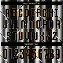 Load image into Gallery viewer, Custom Black Black-Old Gold Sublimation Soccer Uniform Jersey
