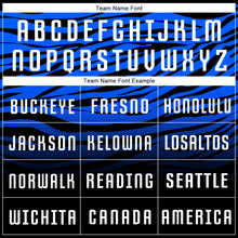 Load image into Gallery viewer, Custom Black White-Royal Sublimation Soccer Uniform Jersey
