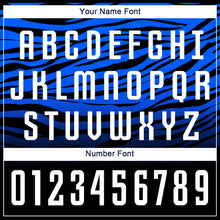 Load image into Gallery viewer, Custom Black White-Royal Sublimation Soccer Uniform Jersey
