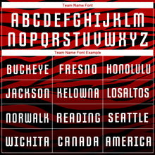 Load image into Gallery viewer, Custom Black White-Red Sublimation Soccer Uniform Jersey
