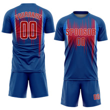 Load image into Gallery viewer, Custom Royal Red-White Sublimation Soccer Uniform Jersey
