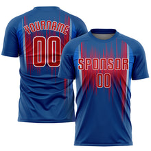 Load image into Gallery viewer, Custom Royal Red-White Sublimation Soccer Uniform Jersey
