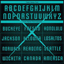 Load image into Gallery viewer, Custom Black Teal Sublimation Soccer Uniform Jersey
