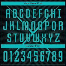 Load image into Gallery viewer, Custom Black Teal Sublimation Soccer Uniform Jersey
