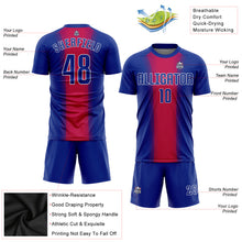 Load image into Gallery viewer, Custom Red Royal-White Sublimation Soccer Uniform Jersey
