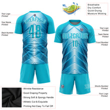 Load image into Gallery viewer, Custom Sky Blue Lakes Blue-White Sublimation Soccer Uniform Jersey
