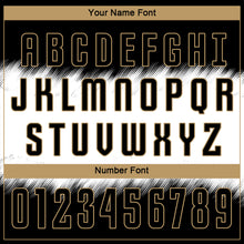 Load image into Gallery viewer, Custom Black Black-Old Gold Sublimation Soccer Uniform Jersey
