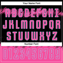 Load image into Gallery viewer, Custom Black Pink-Light Blue Sublimation Soccer Uniform Jersey
